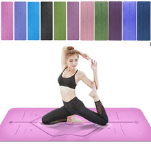 Load image into Gallery viewer, Yoga Mat with Position Line
