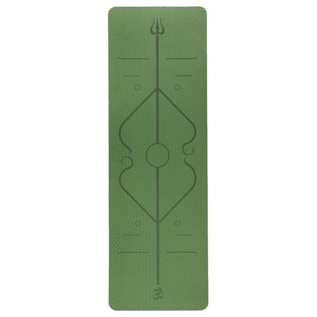 Yoga Mat with Position Line