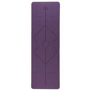 Yoga Mat with Position Line